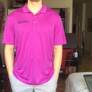Men’s Adidas Fuchsia Golf Shirt- XL